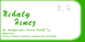 mihaly hincz business card